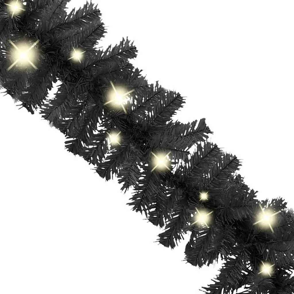 Christmas Garland LED Lights 20M Black Indoor Holiday Decor Festive Decoration