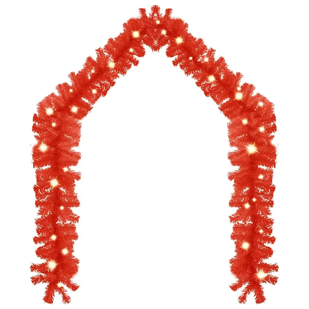 Christmas Garland LED Lights 10m Red Holiday Decoration