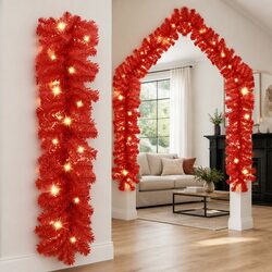 20m LED Lights Christmas Garland in Red Color