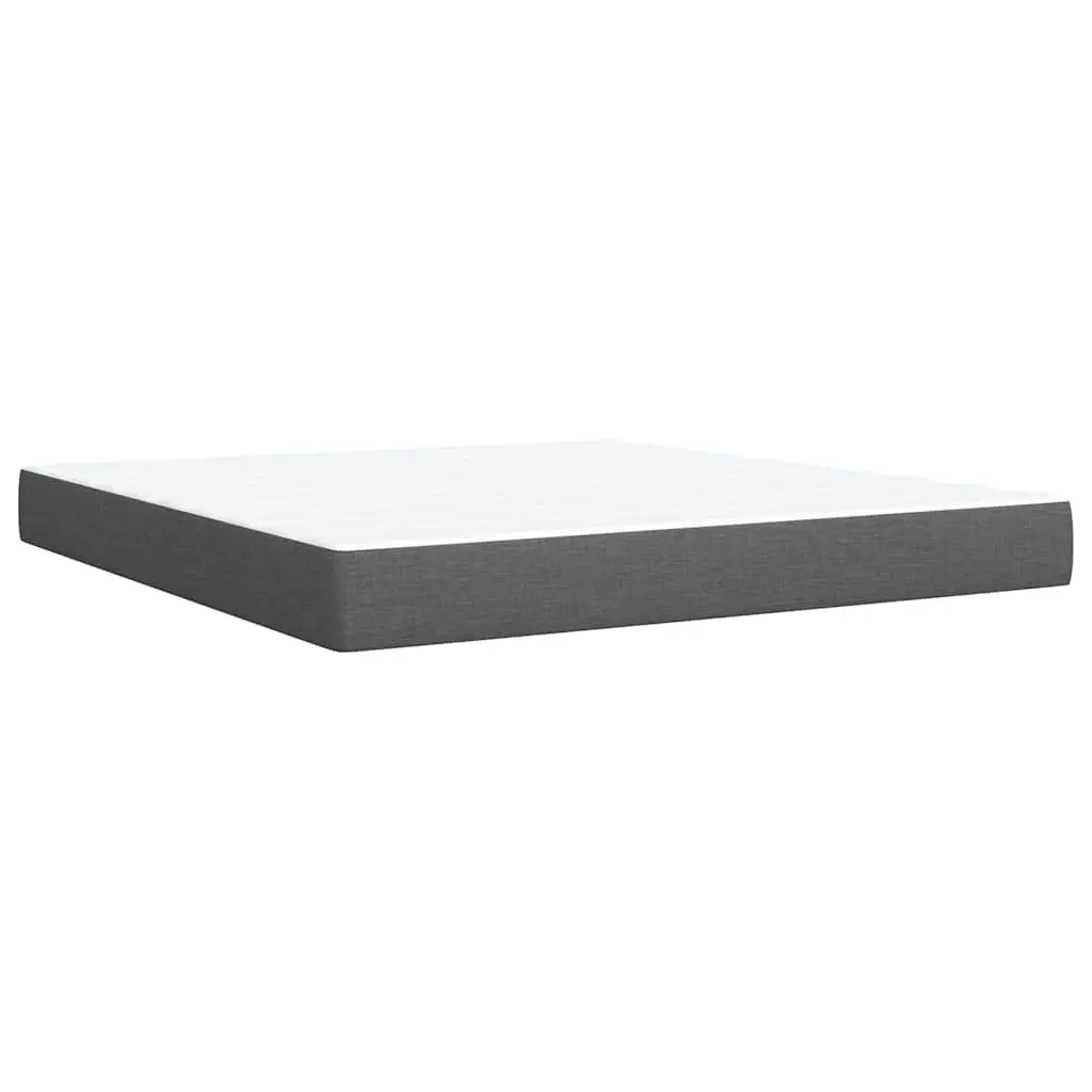 Queen Bed with Pocket Spring Mattress Adjustable Headboard Grey