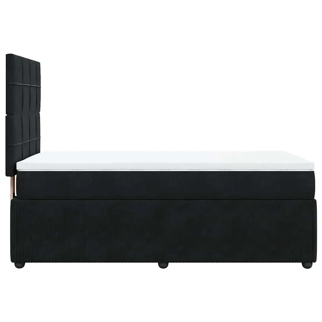 Box Spring Bed King Single Pocket Spring Mattress Black Velvet Adjustable