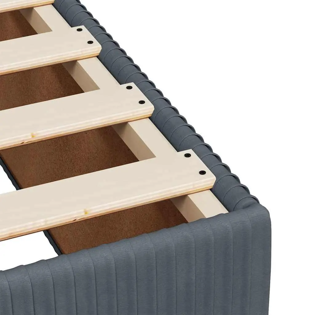 Box Spring Bed with Pocket Spring Mattress Grey Double Velvet Adjustable