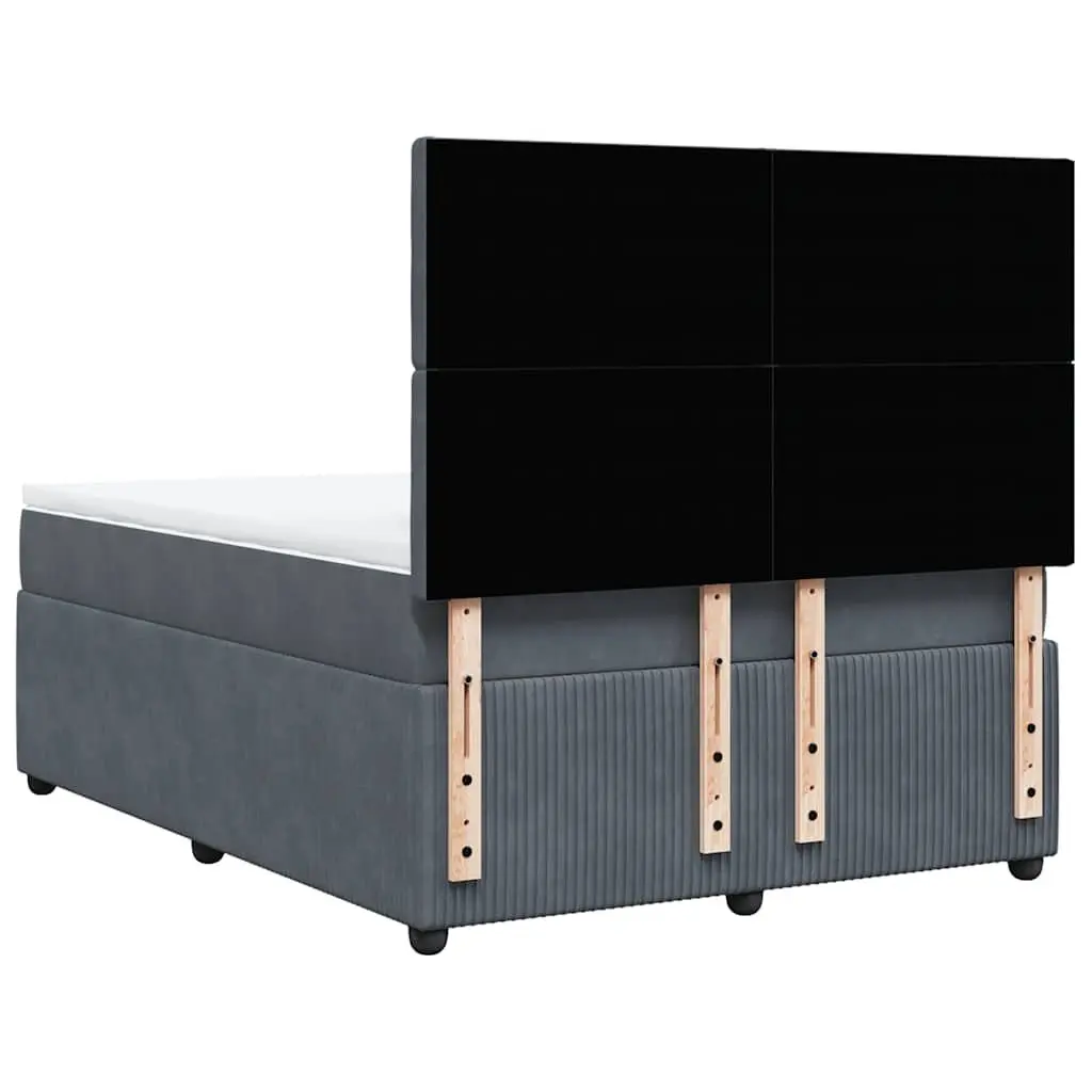 Box Spring Bed with Removable Mattress Topper