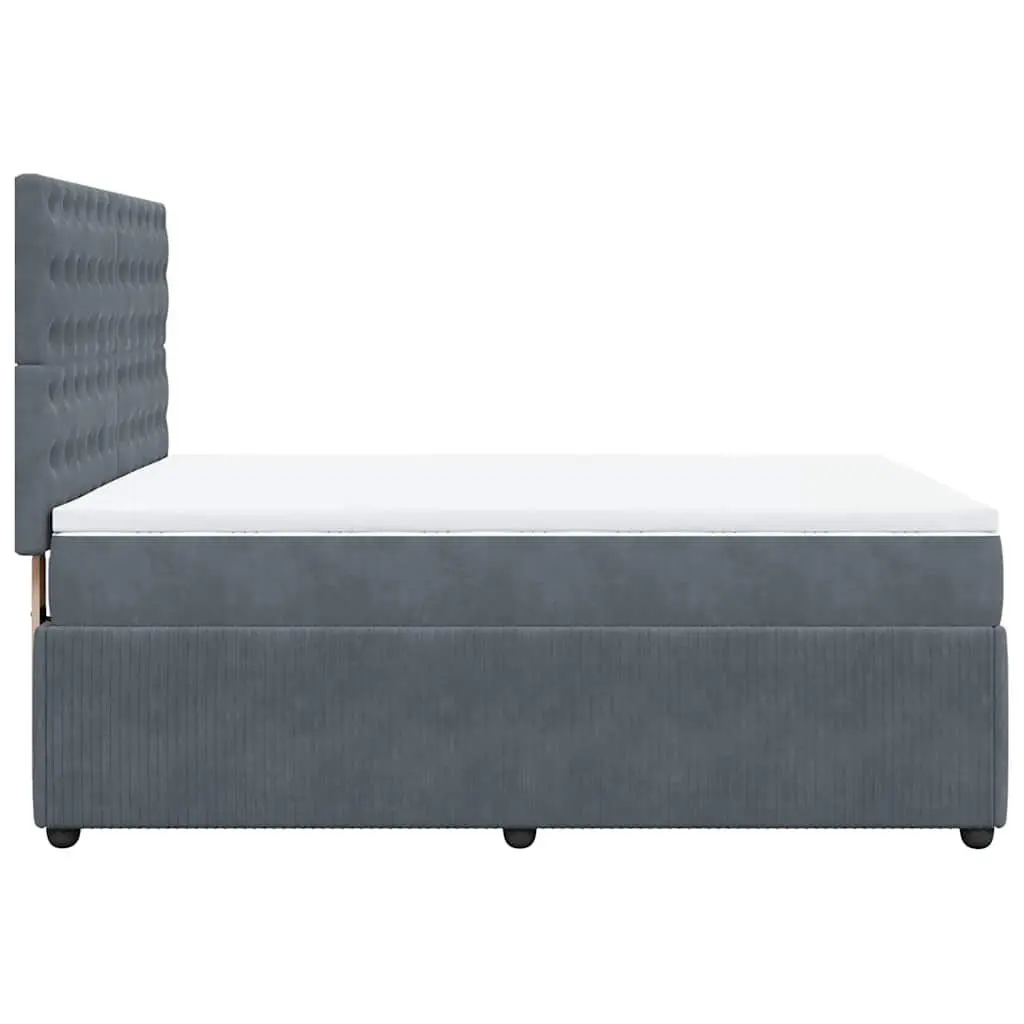 Box Spring Bed with Removable Mattress Topper