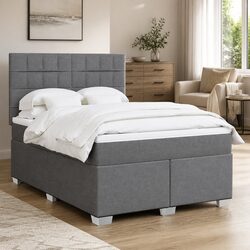 Comfortable Double Box Spring Bed with Personalised Support and LED