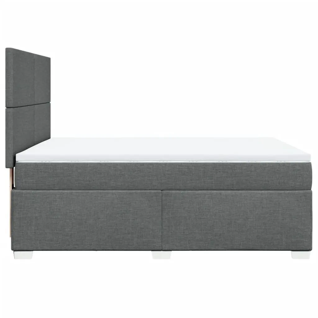 Grey Queen Box Spring Bed for Restful Nights