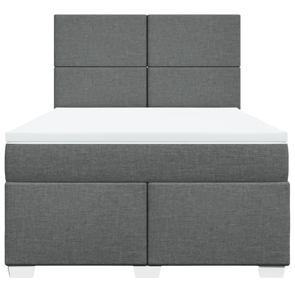 Grey Queen Box Spring Bed for Restful Nights