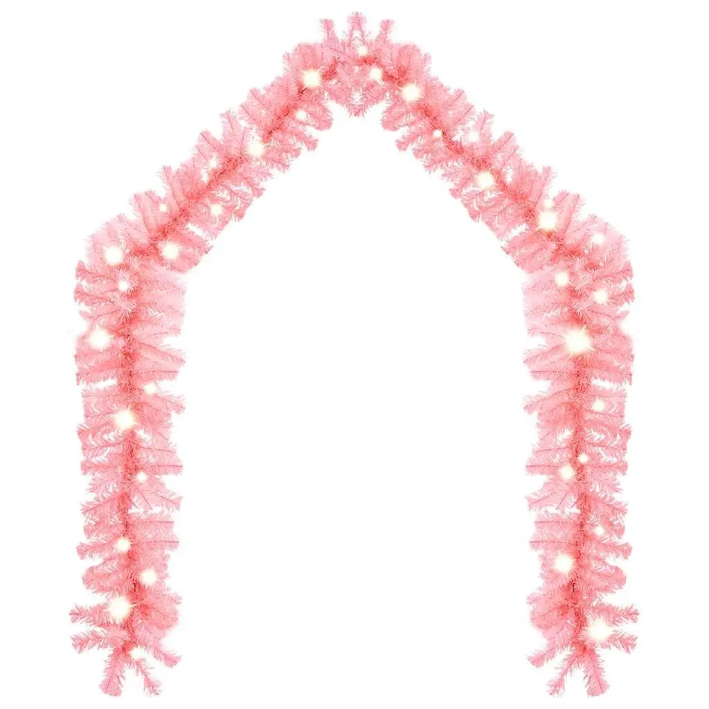 LED Christmas Garland 20m Pink Indoor Outdoor Holiday Decoration