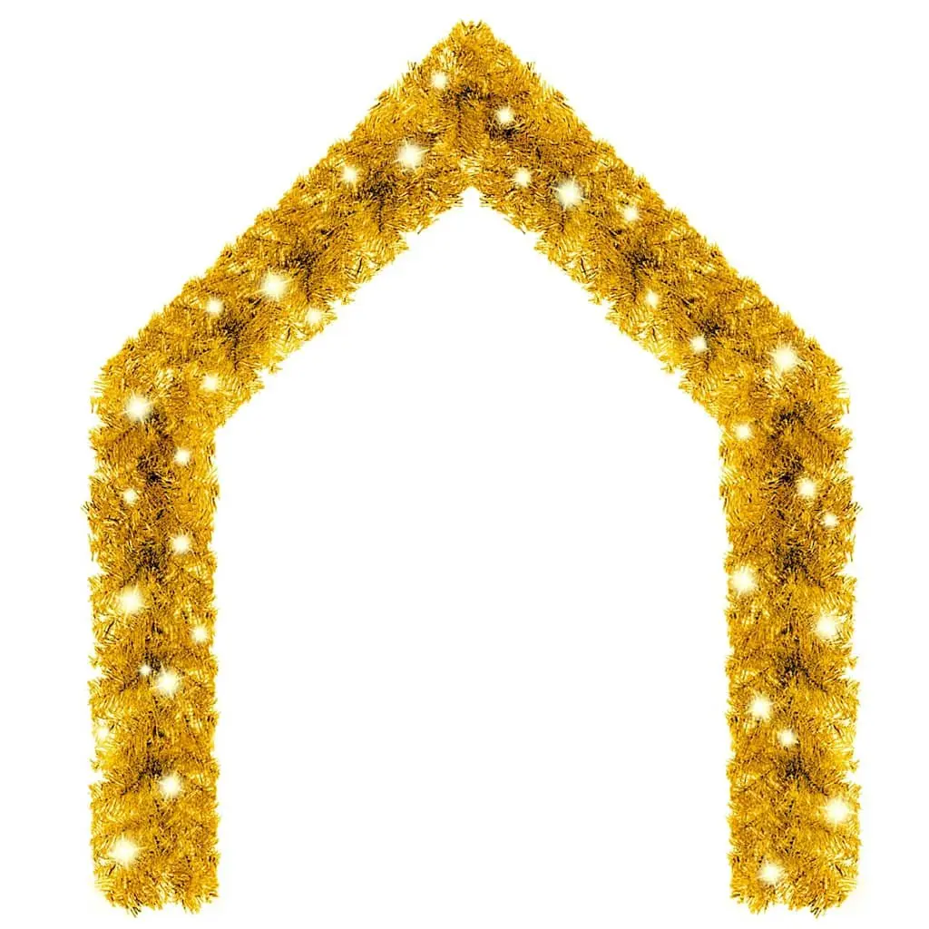 LED Lights Gold Christmas Garland 5m Holiday Decoration for Home Staircase Window