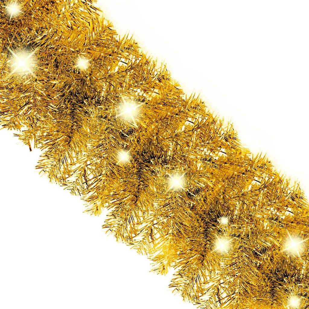 LED Light Christmas Garland 10m Gold Holiday Decoration for Indoor Outdoor Use