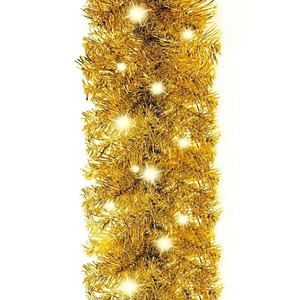 LED Light Christmas Garland 10m Gold Holiday Decoration for Indoor Outdoor Use