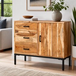Solid Acacia Wood Sideboard - Practical and Stylish