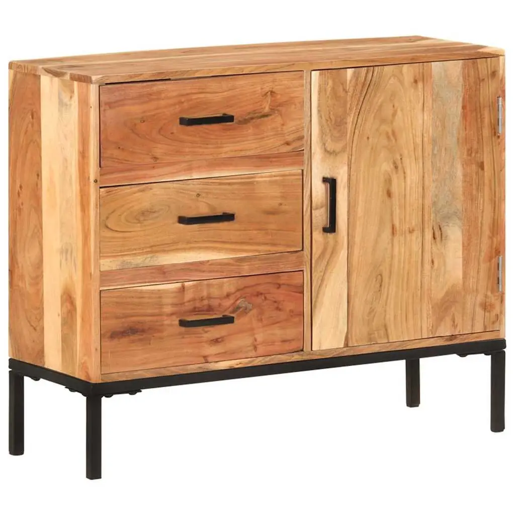 Sideboard Cabinet 88x30x73cm Brown Solid Acacia Wood Storage Furniture with