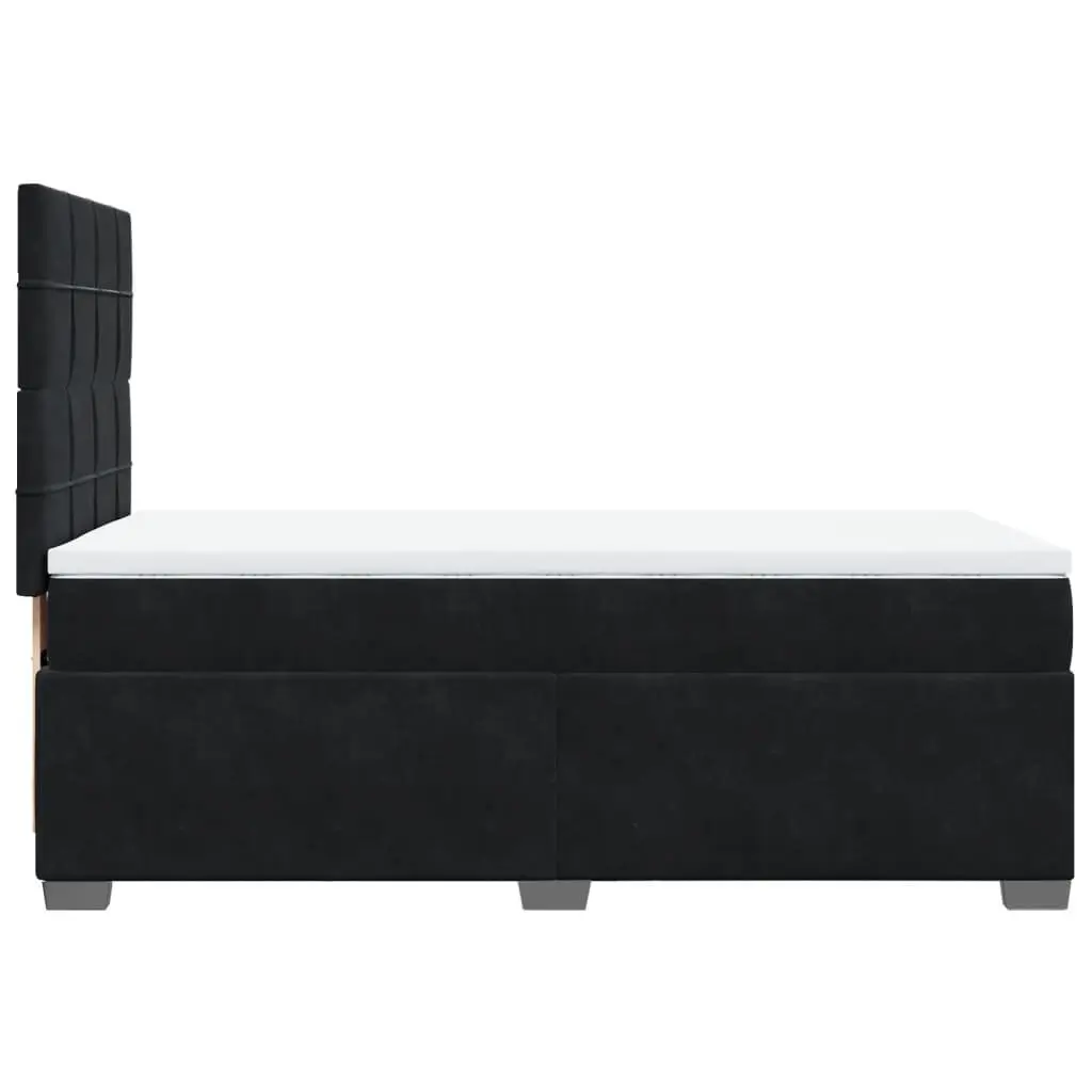 King Single Box Spring Bed with Soft Velvet and LED Lights