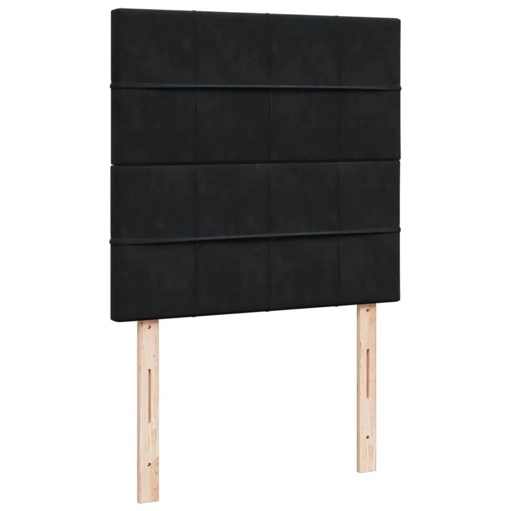 King Single Box Spring Bed with Soft Velvet and LED Lights