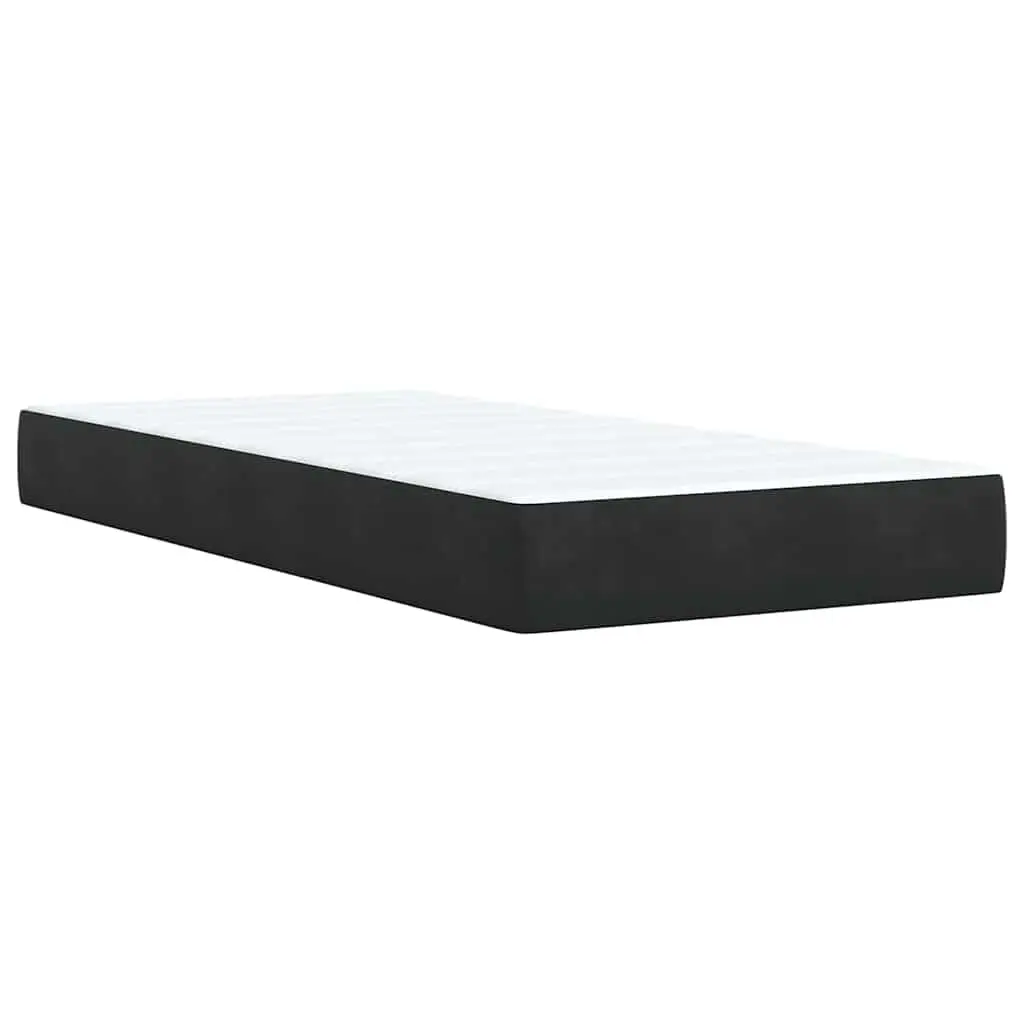 King Single Box Spring Bed with Soft Velvet and LED Lights
