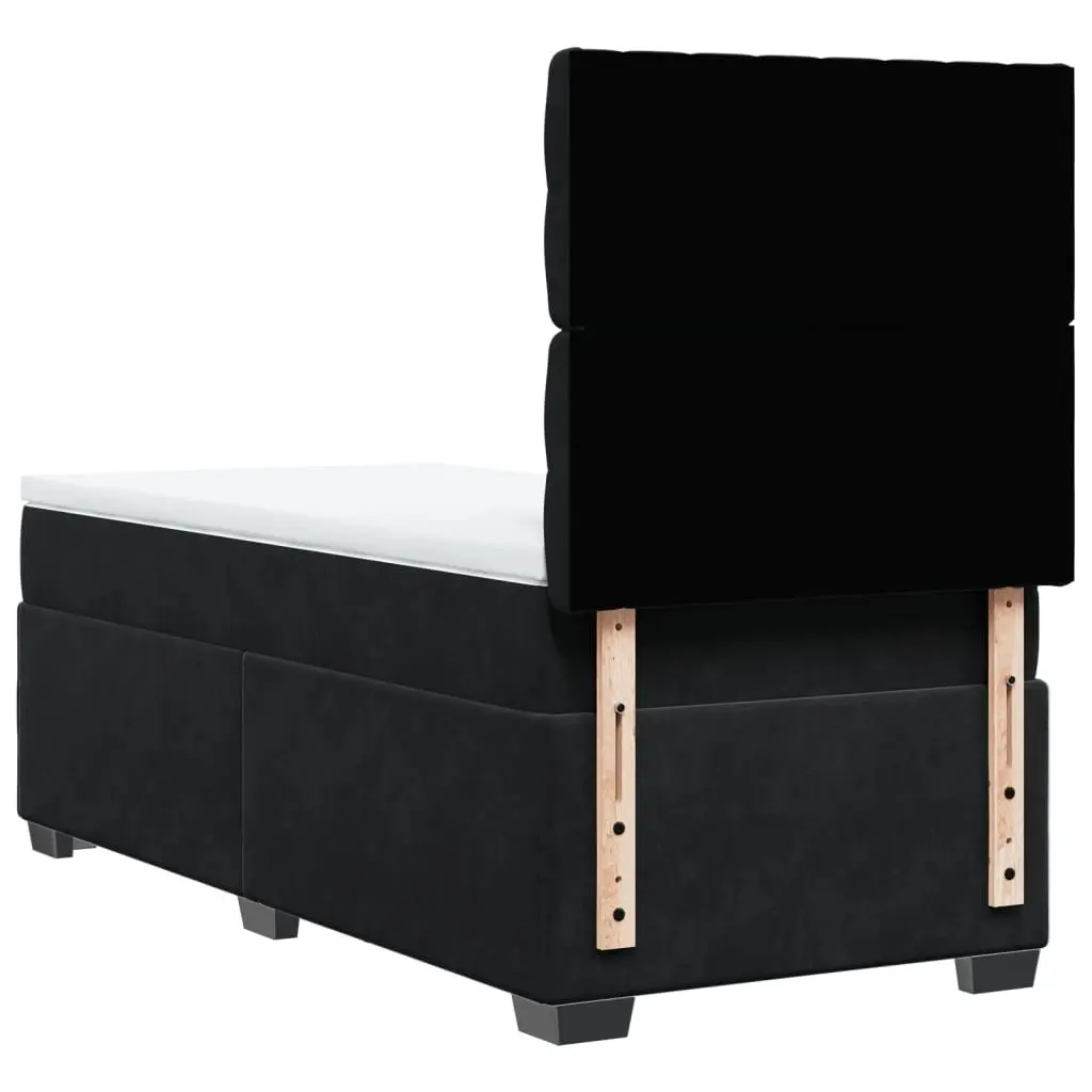 King Single Bed with LED Lights & Velvet Finish