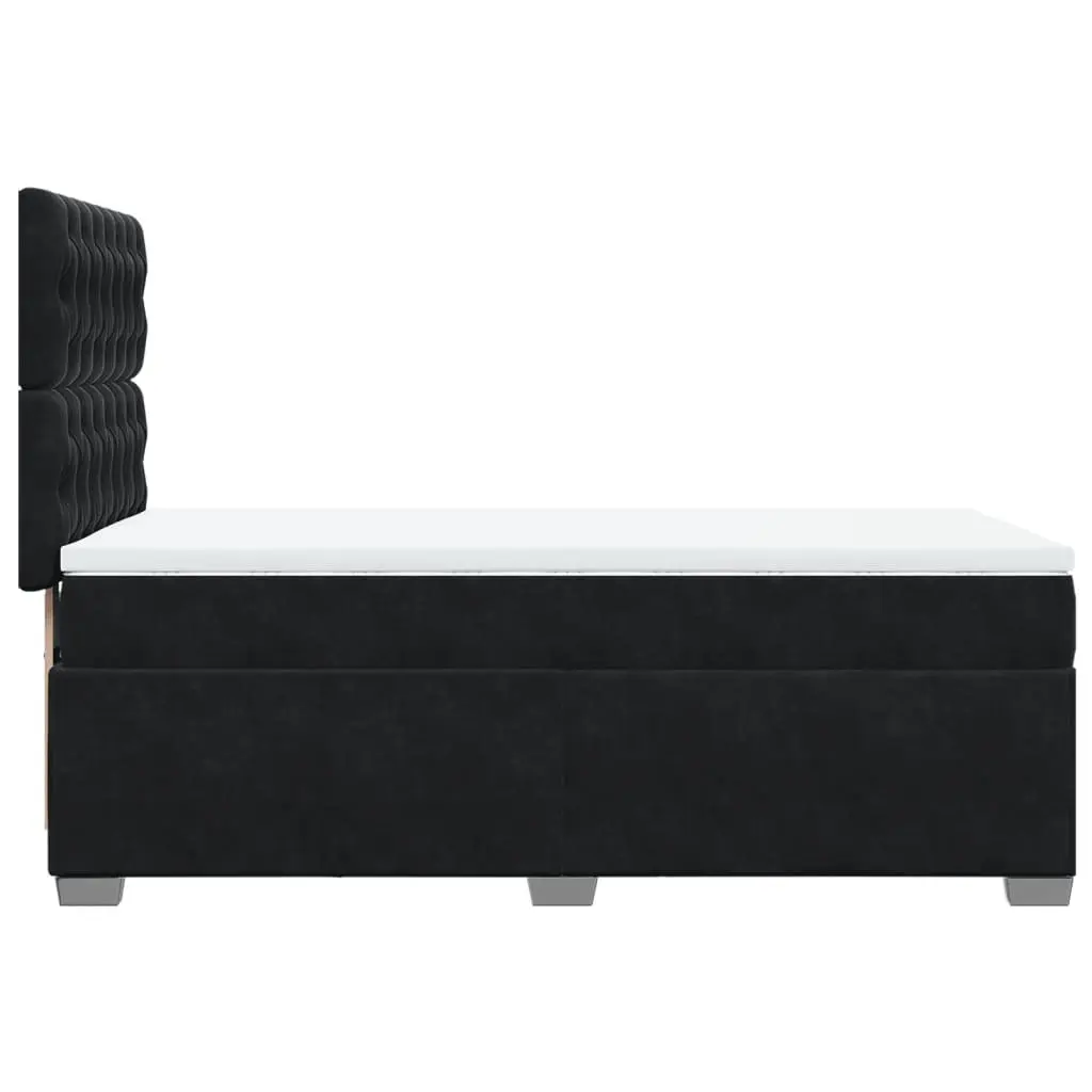 King Single Bed with LED Lights & Velvet Finish