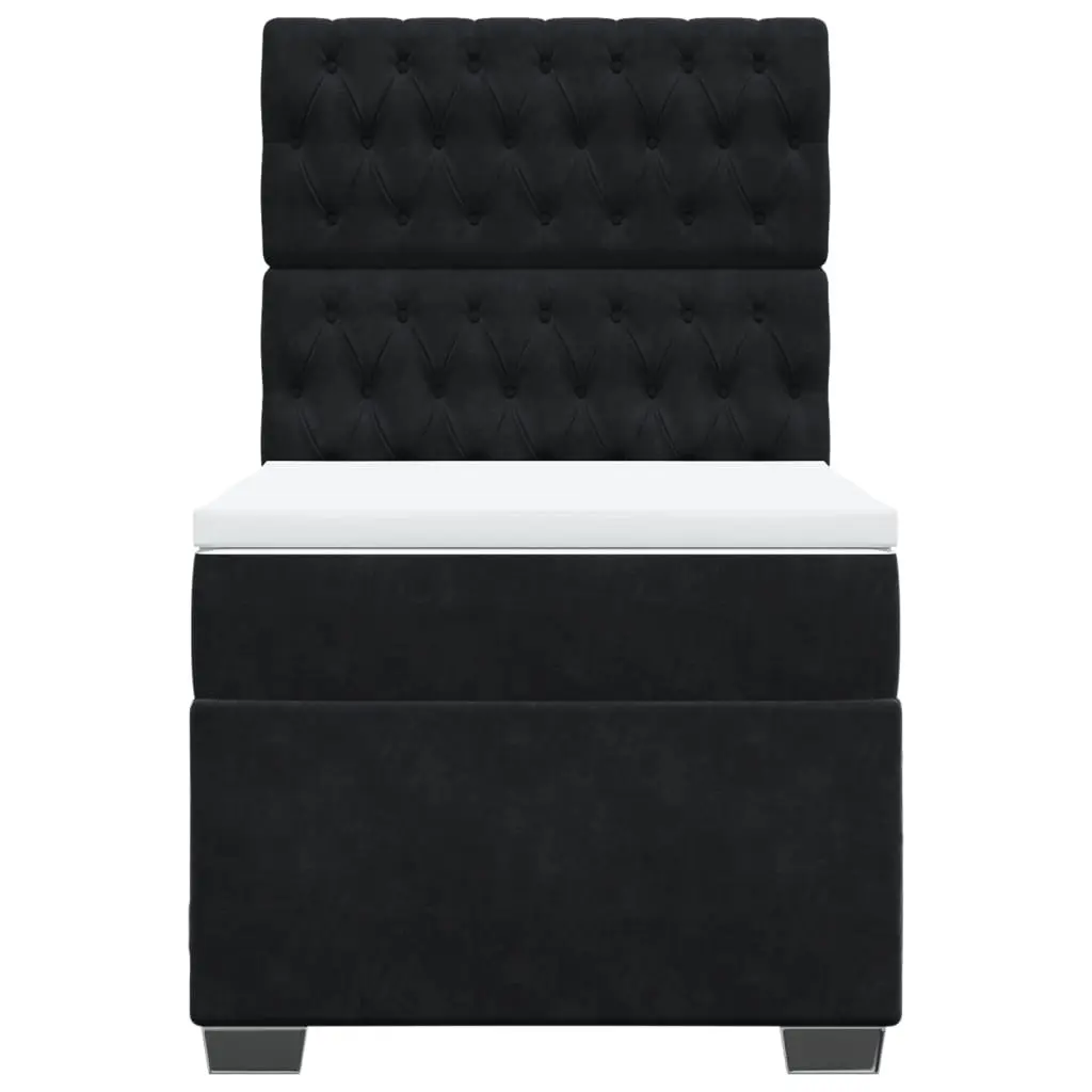 King Single Bed with LED Lights & Velvet Finish