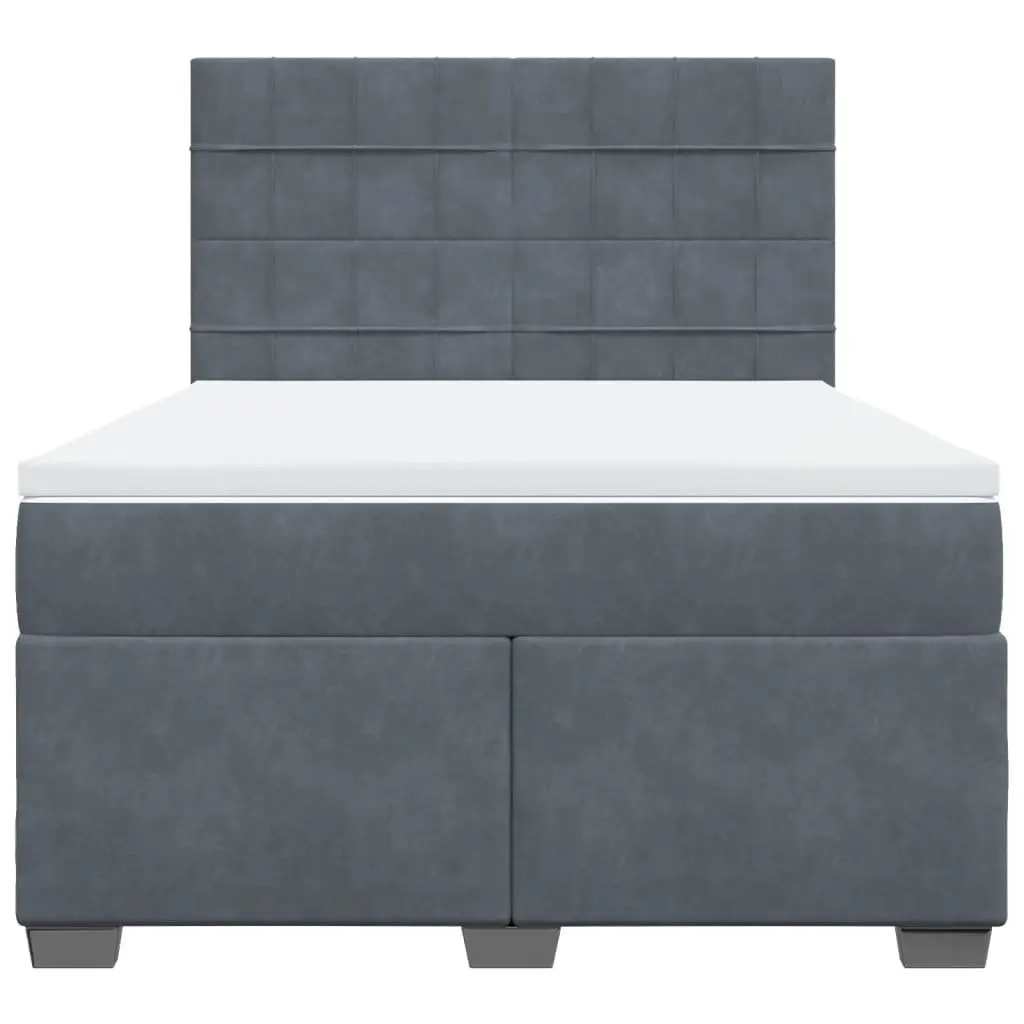 Box Spring Bed Double with Pocket Spring Mattress LED Lights Adjustable