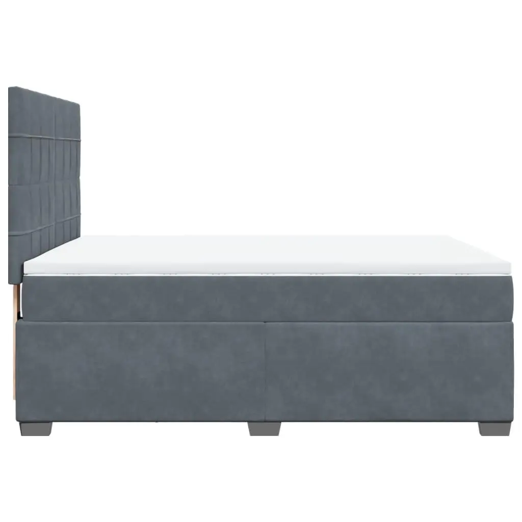 Box Spring Bed Double with Pocket Spring Mattress LED Lights Adjustable