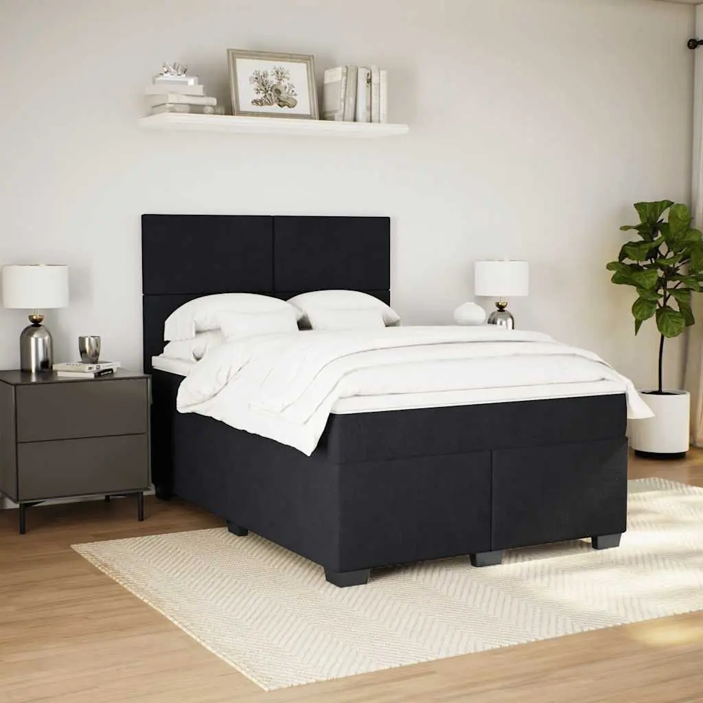 Queen Box Spring Bed with LED Lights