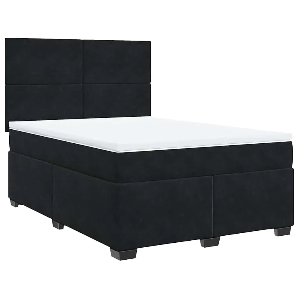 Queen Box Spring Bed with LED Lights