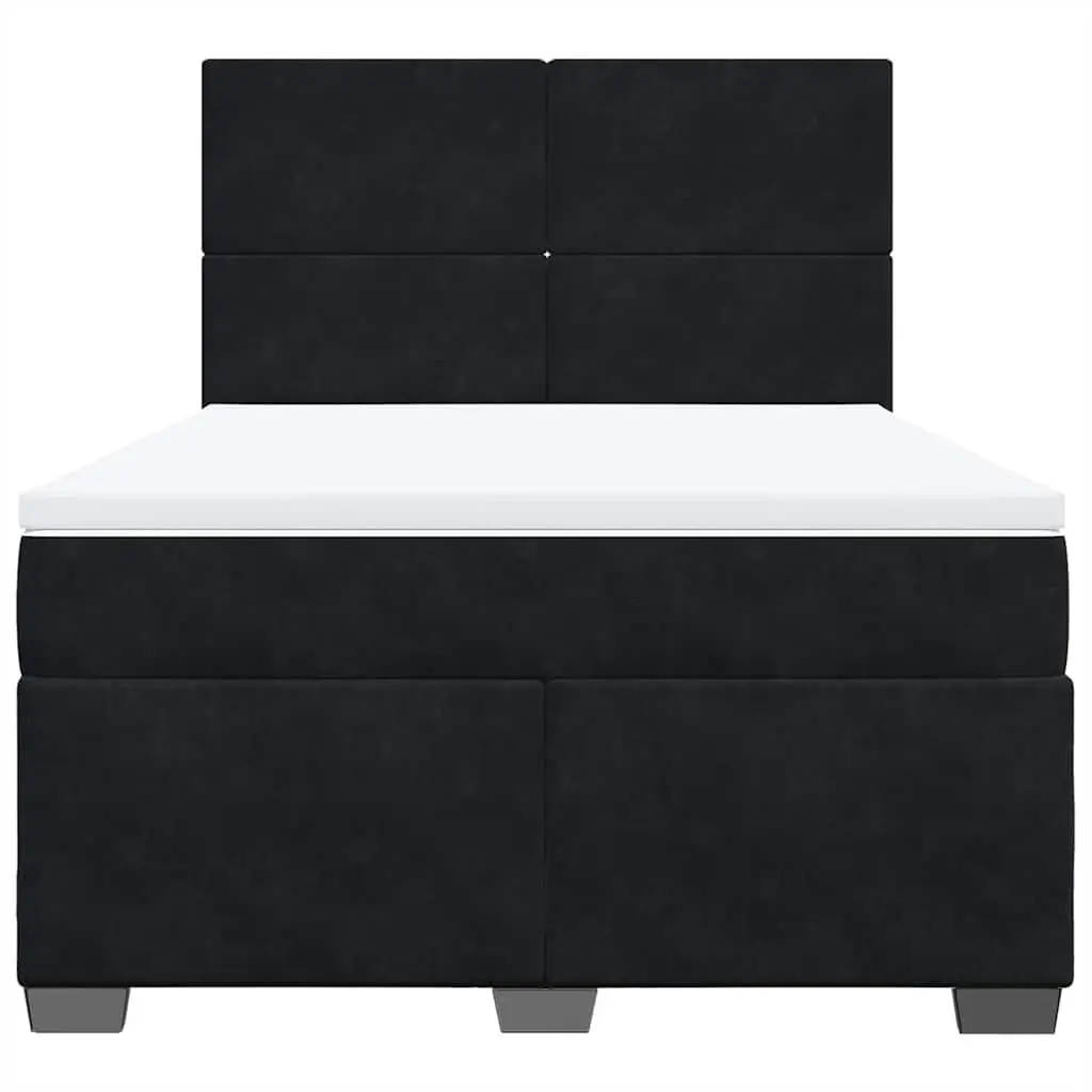 Queen Box Spring Bed with LED Lights