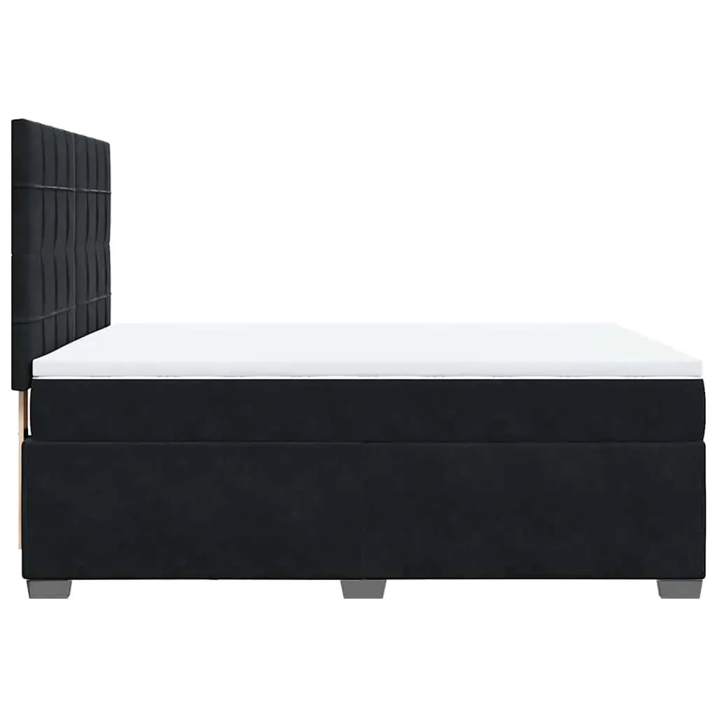 Queen Box Spring Bed with Pocket Spring Mattress LED Lights Adjustable Headboard