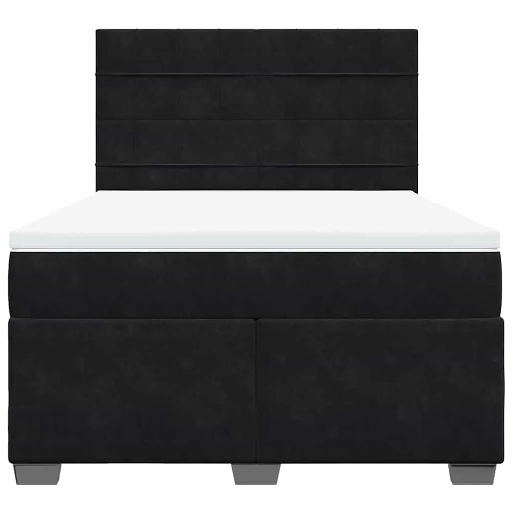 Queen Box Spring Bed with Pocket Spring Mattress LED Lights Adjustable Headboard