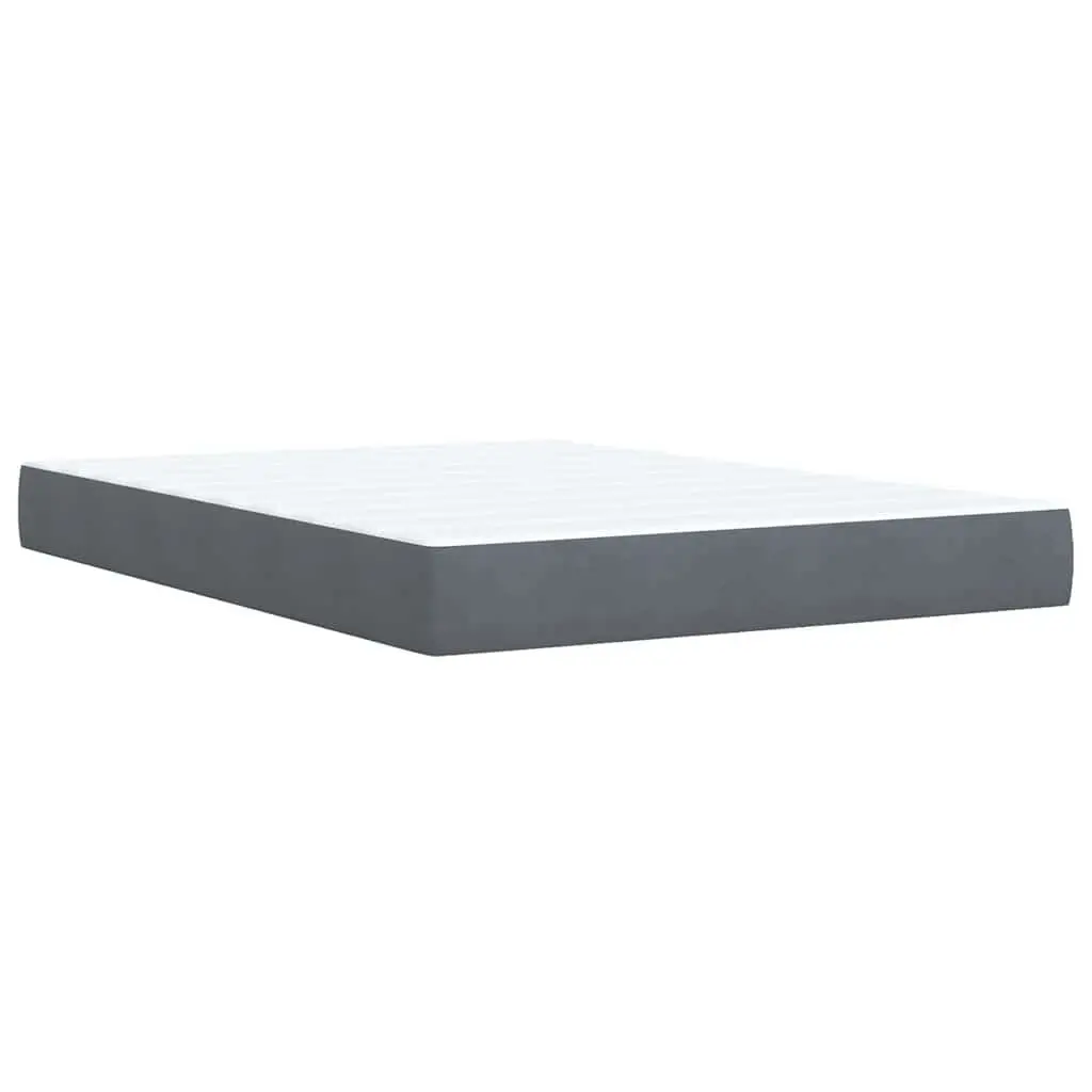 Queen Box Spring Bed with Pocket Sprung Mattress LED Lights Adjustable Headboard