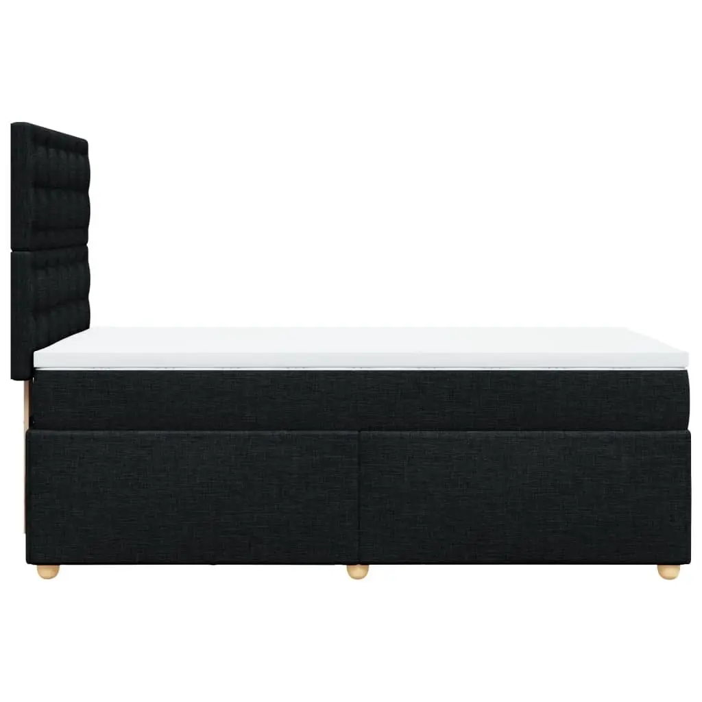 Box Spring Bed Pocket Spring Mattress King Single Black Fabric