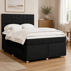 Comfortable Queen Bed with Pocket Mattress and LEDs