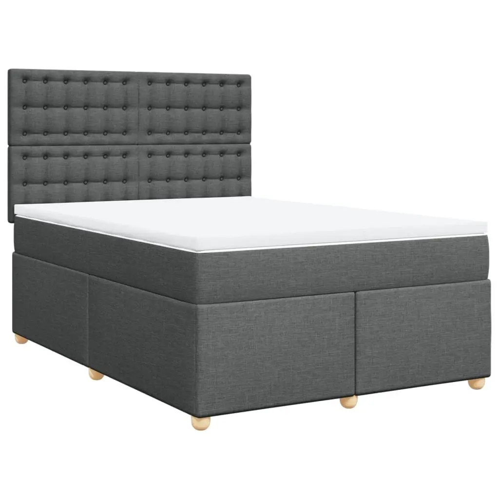 Queen Box Spring Bed with LED Lighting