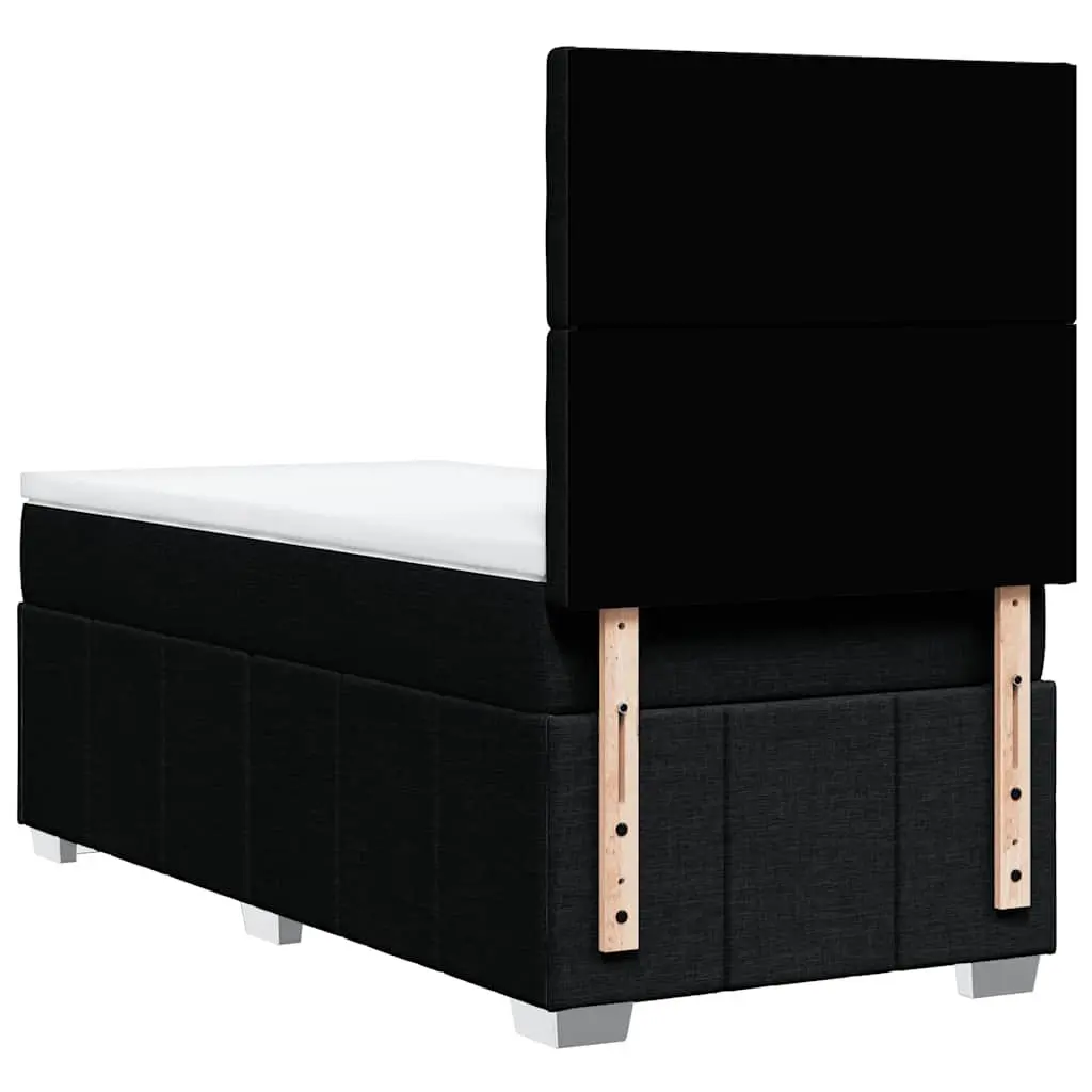 Box Spring Bed Pocket Mattress King Single Adjustable Headboard LED Black