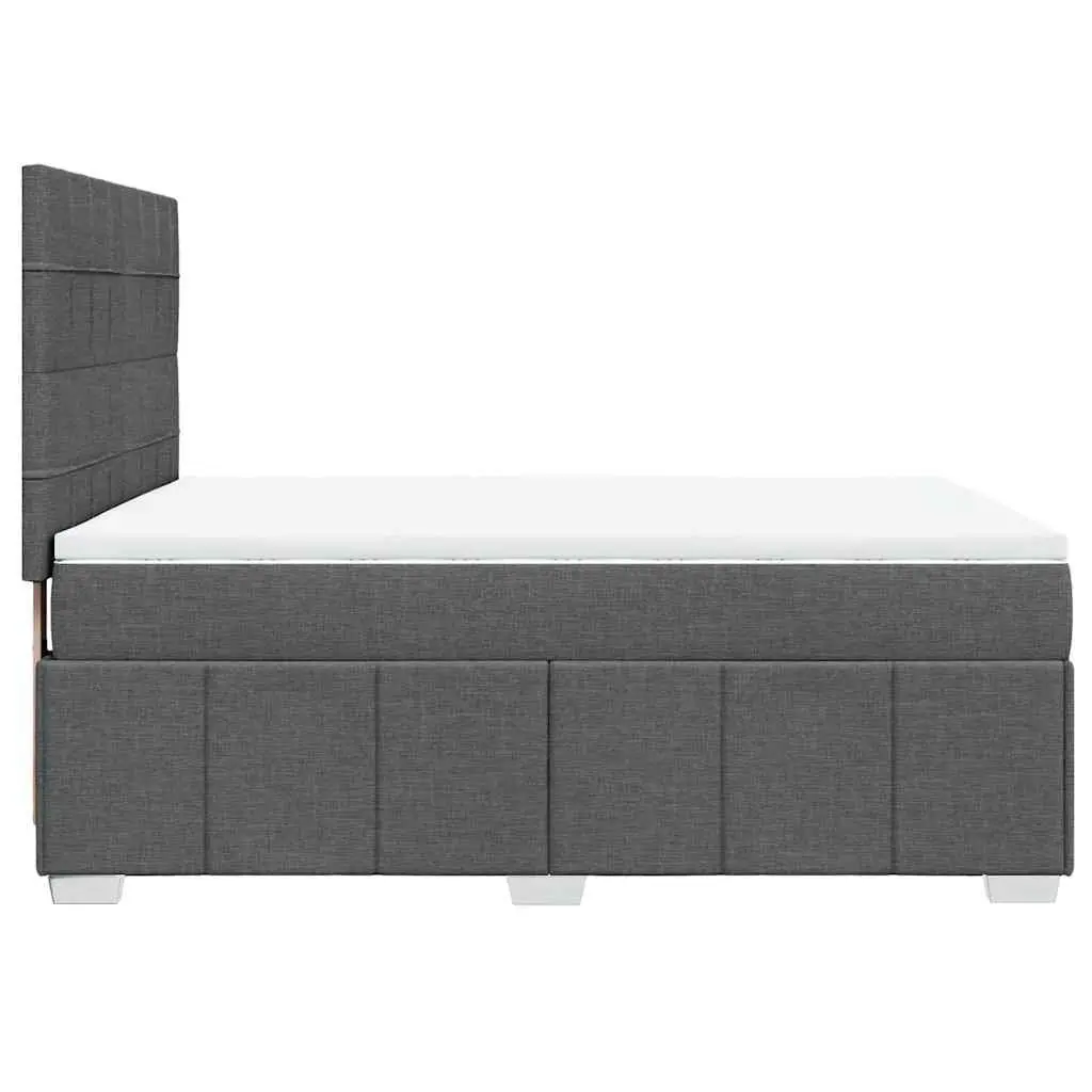 Queen Box Spring Bed Pocket Spring Mattress Height Adjustable Grey