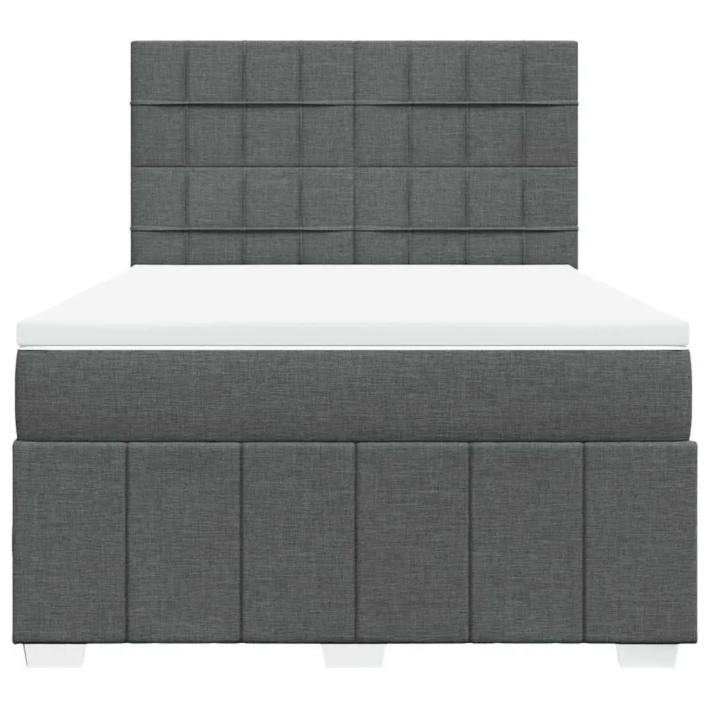 Queen Box Spring Bed Pocket Spring Mattress Height Adjustable Grey