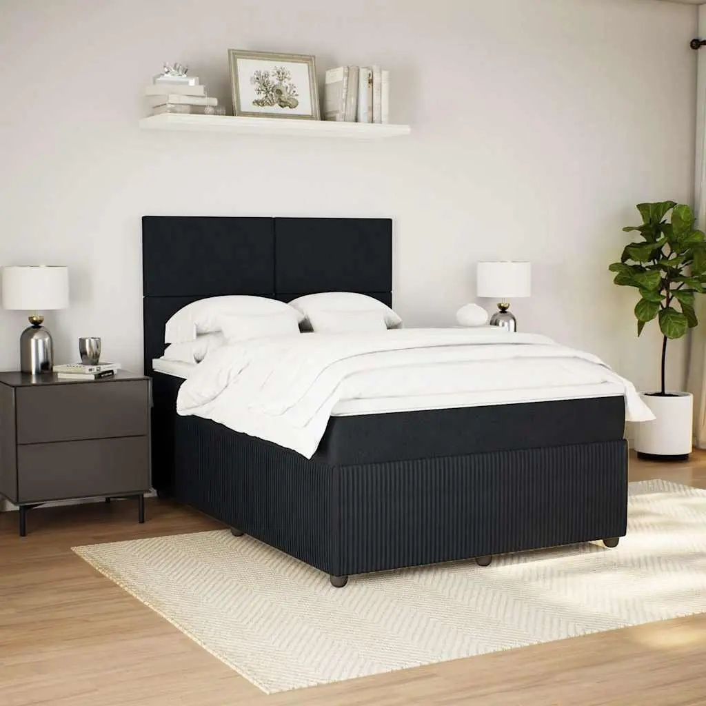 Box Spring Bed with Pocket Spring Mattress and Custom LED Lights