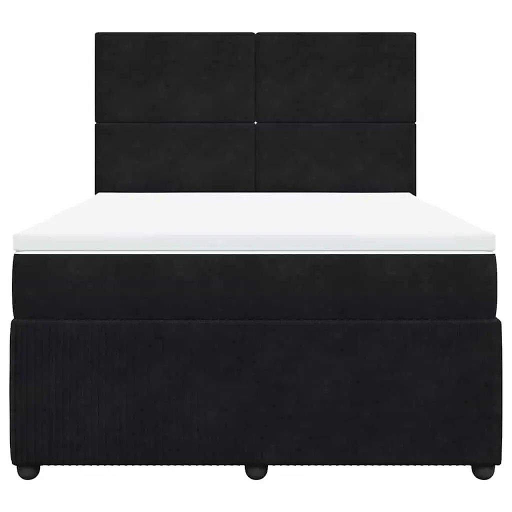 Box Spring Bed with Pocket Spring Mattress and Custom LED Lights