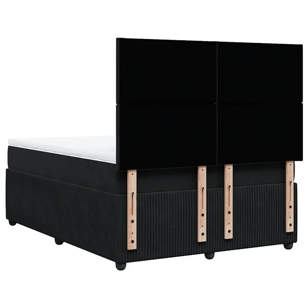 Box Spring Bed with Pocket Spring Mattress and Custom LED Lights