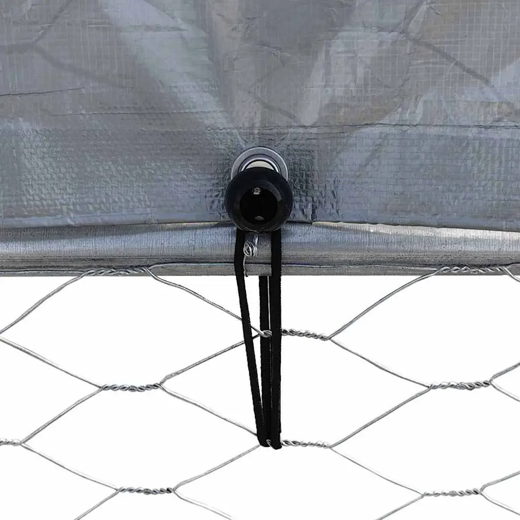 Dog Cage Outdoor Kennel Galvanised Steel Mesh Pen Silver
