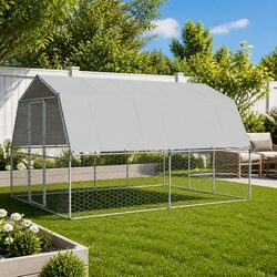 Reliable Outdoor Dog Cage with Lockable Hinged Door