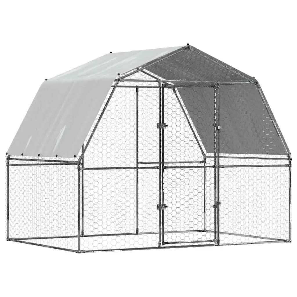 Chicken Cage with Roof and Door Outdoor Enclosure for Hens Ducks Small Animals