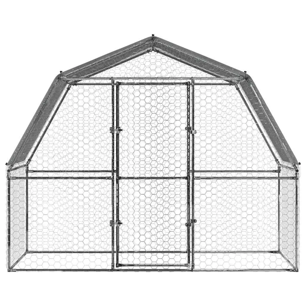 Chicken Cage with Roof and Door Outdoor Enclosure for Hens Ducks Small Animals