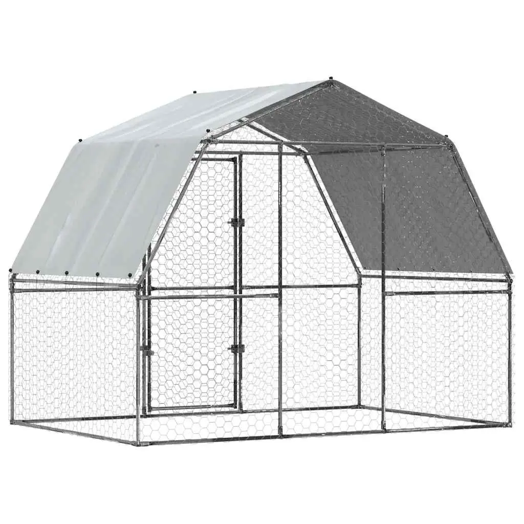 Chicken Cage with Roof and Door Outdoor Enclosure for Hens Ducks Small Animals
