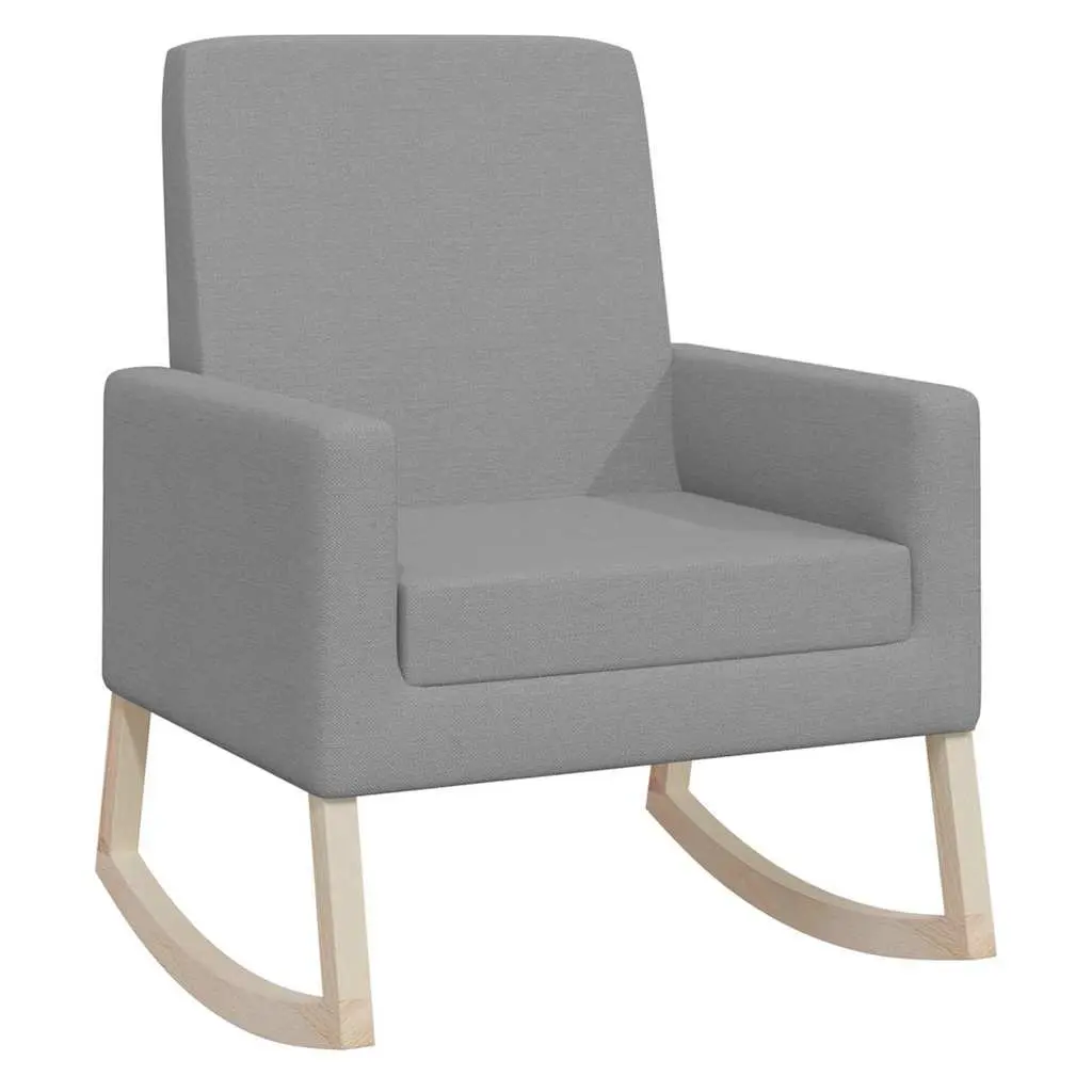 Grey Rocking Chair with Solid Construction
