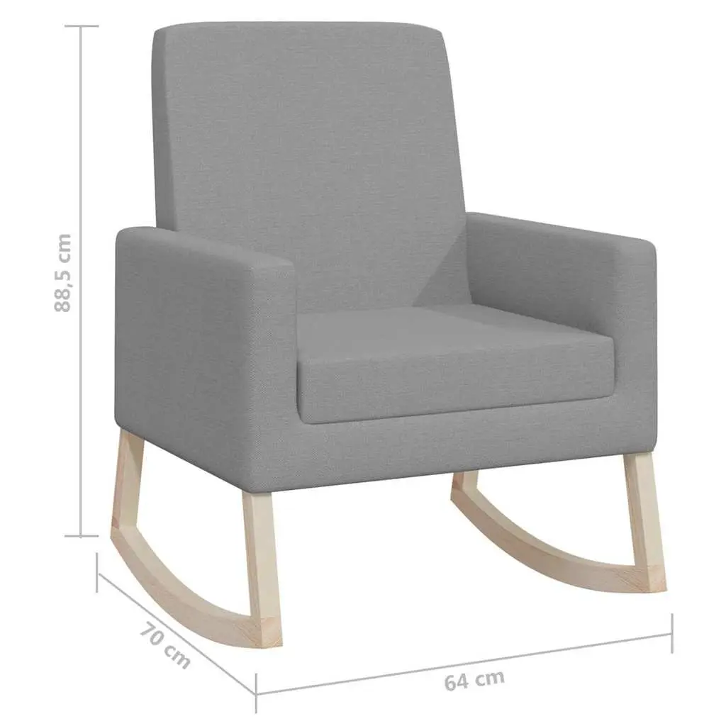 Grey Rocking Chair with Solid Construction