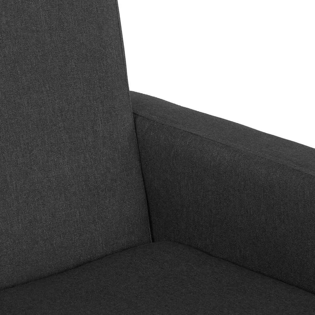 Rocking Chair Black Fabric Upholstered Armrest Living Room