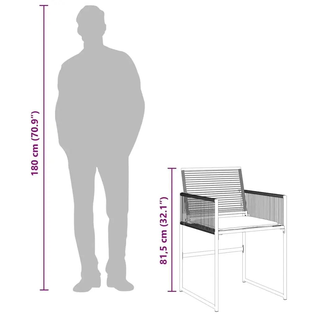 Outdoor Furniture Dining Set 5 Piece Garden Table Chairs with Cushions Black