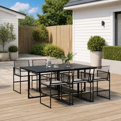 Reliable 7-Piece Garden Dining Set with Comfort and Style